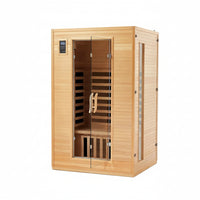 Infrared Sauna Built for Home Wellness, 2 Person Capacity, Low EMF Carbon Heating, Canadian Hemlock Wood